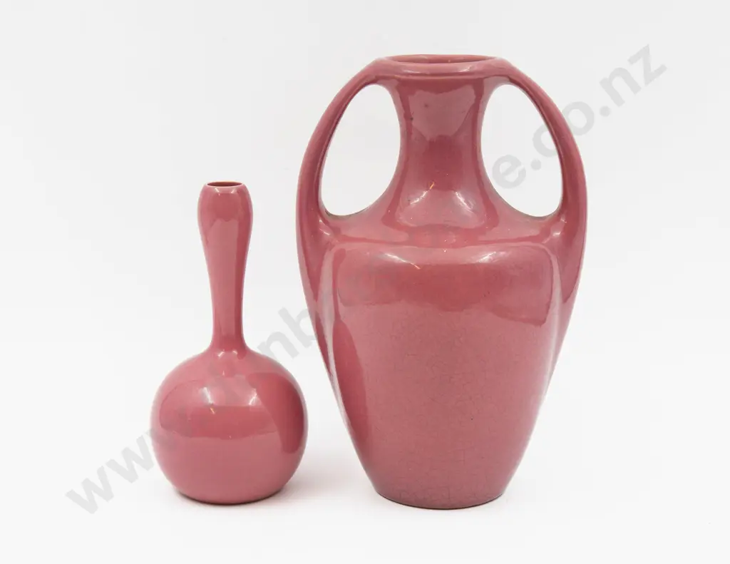Bretby Elongated Double Handled Vase and Specimen Vase 25.5cm and 18.5cm H Image 1++