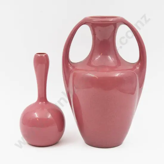 Bretby Elongated Double Handled Vase and Specimen Vase 25.5cm and 18.5cm H