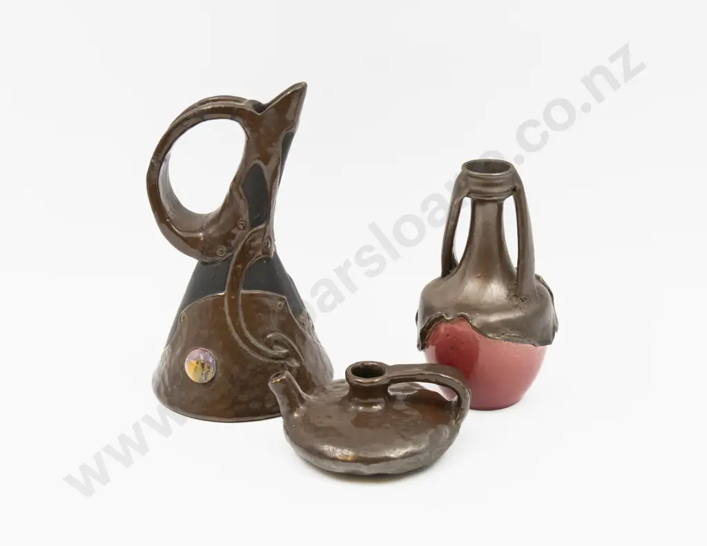 Bretby Ewer Vase & Squat Jug - Tallest 20.5cm H Image 1++