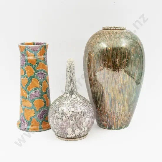 Three Bretby Vases - Tallest 25cm H