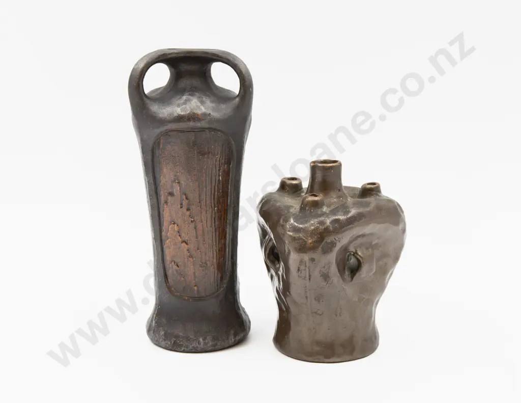 Two Bretby Vases Tallest 22cm H Image 1++