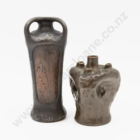 Two Bretby Vases Tallest 22cm H