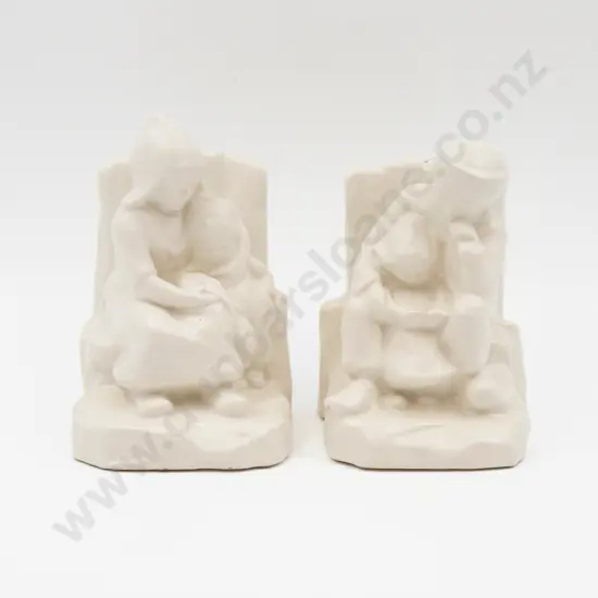Pair Bretby Bookends 18cm H