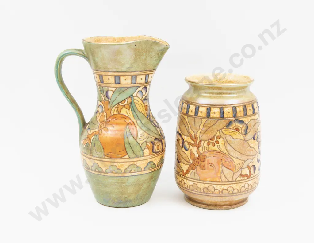 Charlotte Rhead Jug & Vase Tallest 23.5cm H Image 1++