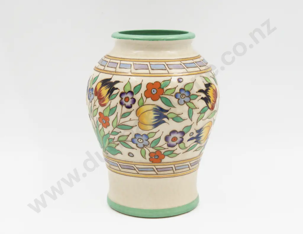 Large Charlotte Rhead Baluster Vase 24cm H Image 1++