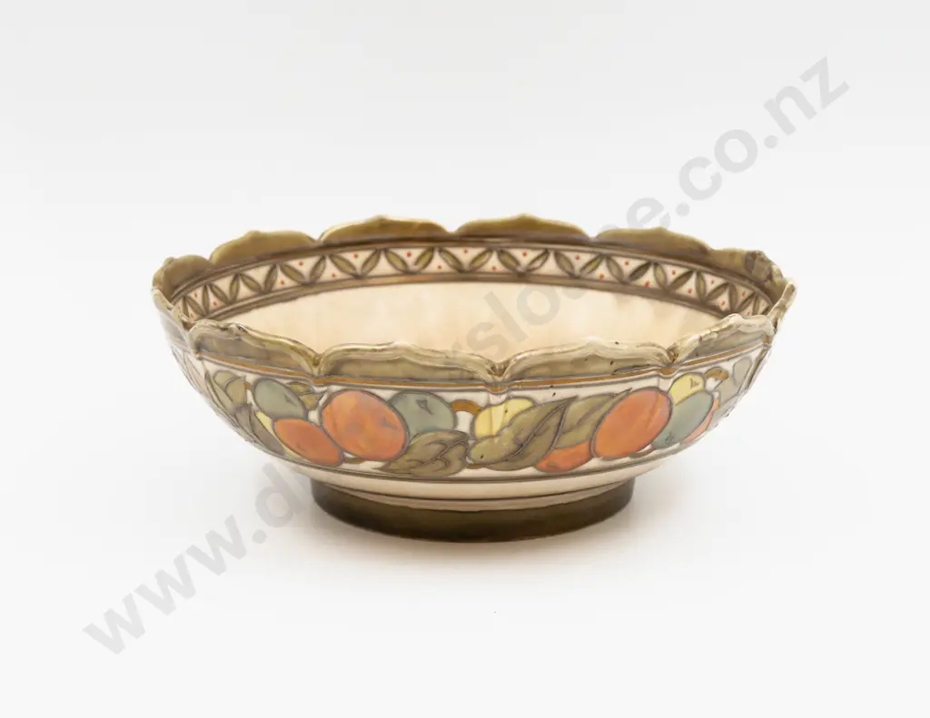Charlotte Rhead Footed Table Bowl 25.5cm Dia Image 1++