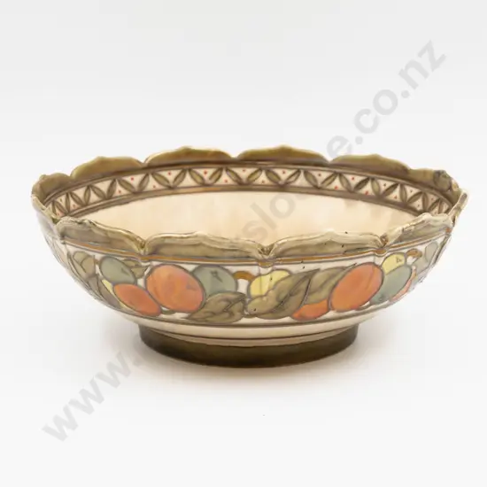 Charlotte Rhead Footed Table Bowl 25.5cm Dia