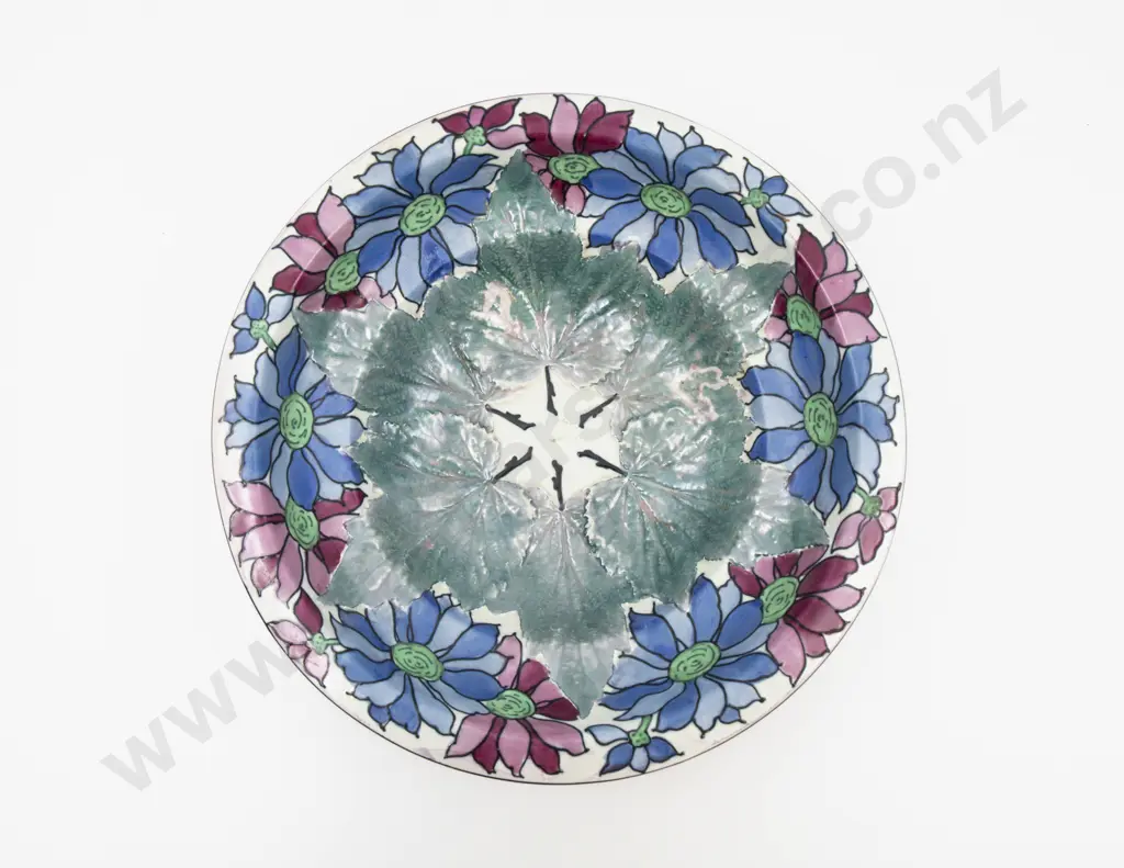 Charlotte Rhead Footed Fruit Bowl 27.5cm Dia Image 1++