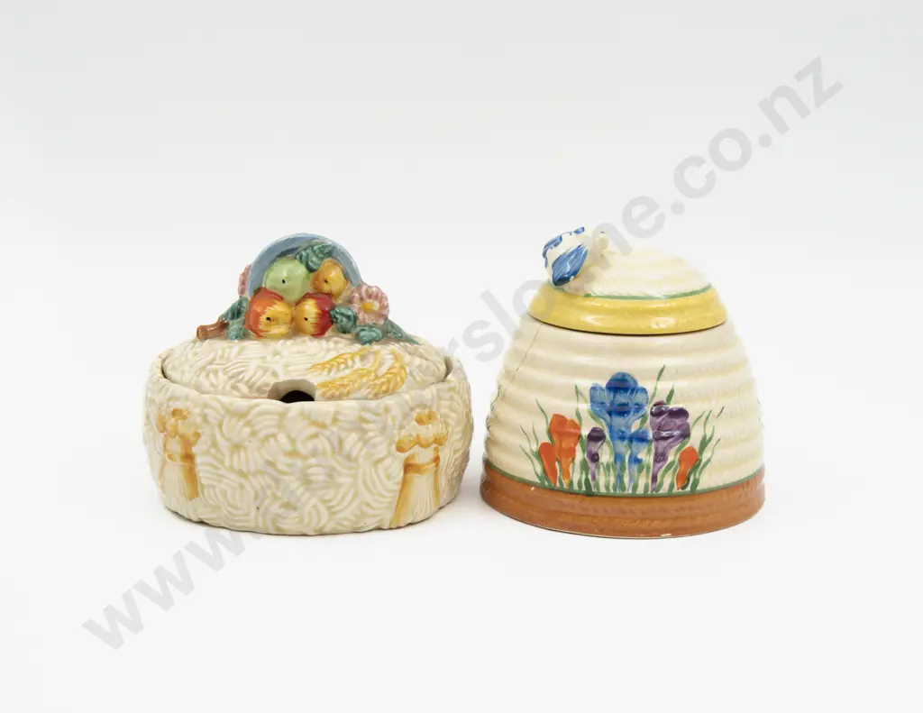 Clarice Cliff 'Celtic Harvest' Covered Sugar Bowl 11.5cm Dia & Other Image 1++