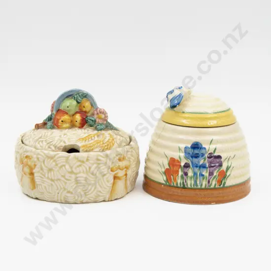 Clarice Cliff 'Celtic Harvest' Covered Sugar Bowl 11.5cm Dia & Other