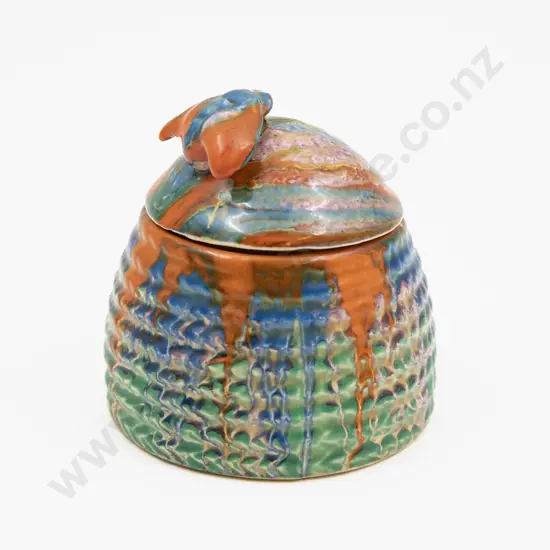 Clarice Cliff Bizarre 'Delecia' Pattern Honey Pot 7.5cm H