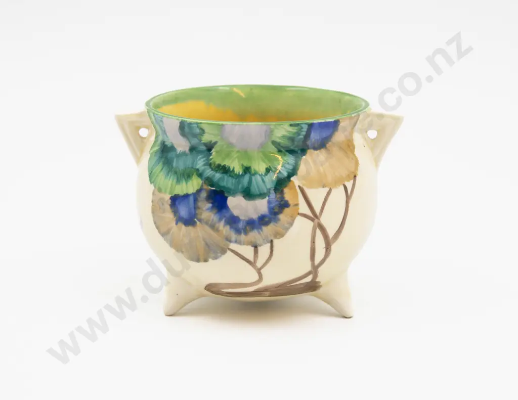 Clarice Cliff Bizarre Hand Painted 'Viscaria' Pattern Vase 7.5cm H Image 1++