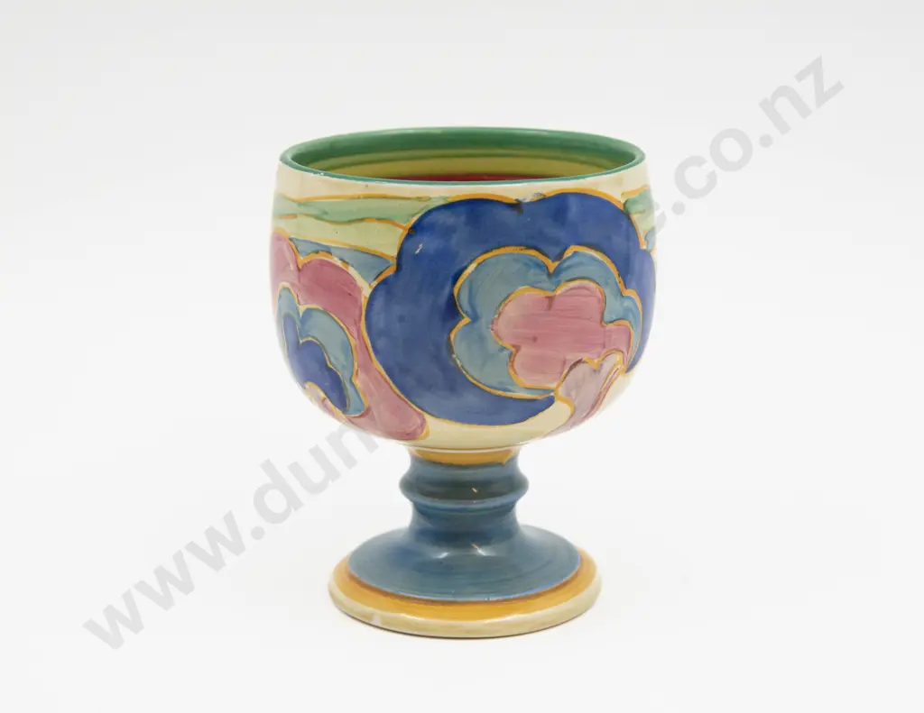 Clarice Cliff Bizarre Hand Painted 'Fantasque' Goblet 11cm H Image 1++