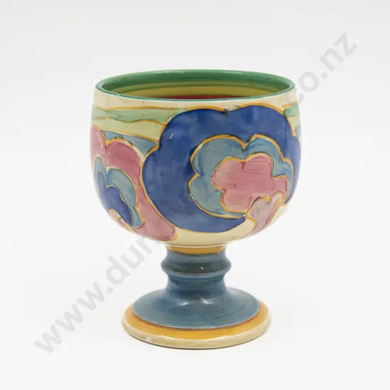 Clarice Cliff Bizarre Hand Painted 'Fantasque' Goblet 11cm H