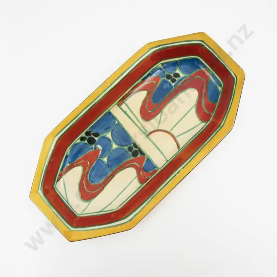 Clarice Cliff Bizarre Hand Painted 'Fantasque' Sandwich Plate 29.5cm L