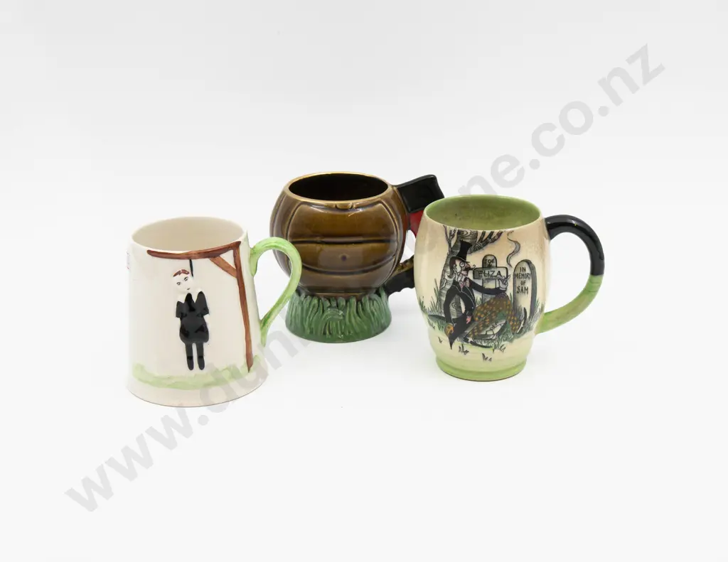 Three Carlton Ware & Sylac Novelty Mugs Image 1++
