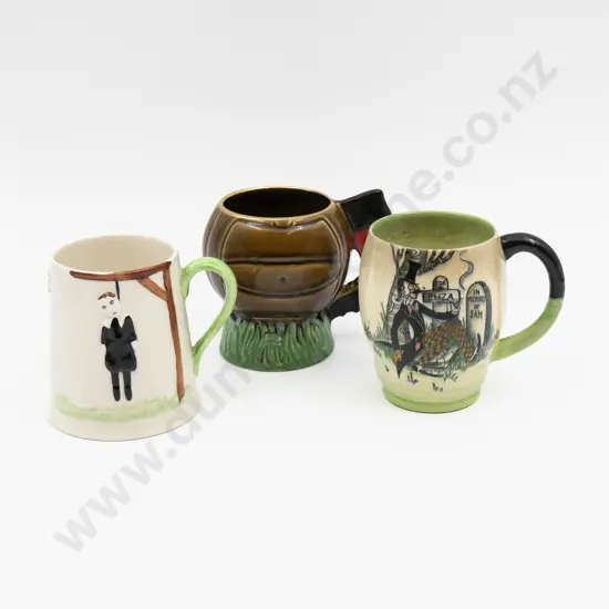Three Carlton Ware & Sylac Novelty Mugs