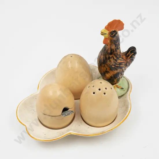 Crown Devon Chicken Cruet Set