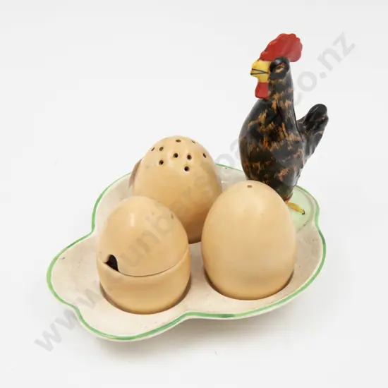Crown Devon Chicken Cruet Set