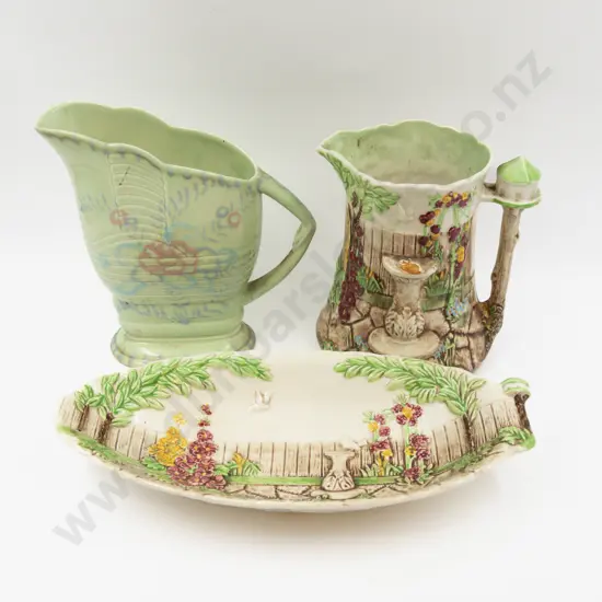 Falcon Ware Dovecote Jug Serving Dish & Beswick Jug 567