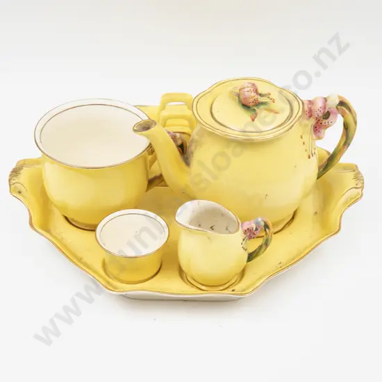 Royal Winton 6pce Complete Tea Tray Lily Yellow Colourway