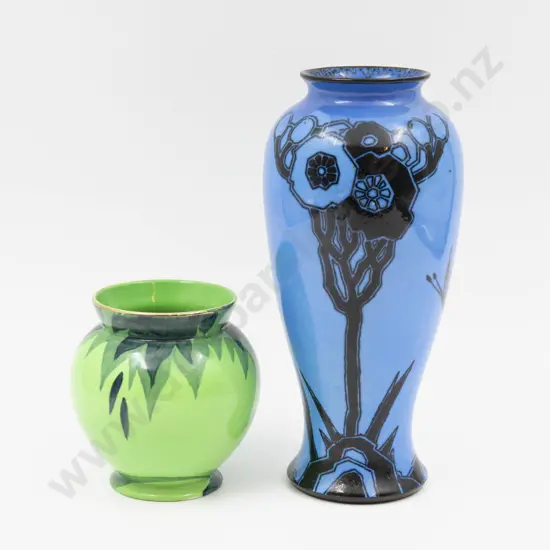 Carlton Ware Silhouette Pattern Vase & Posy Pot 21.5cm H & 10cm H