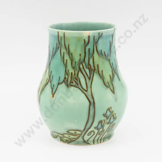 Carlton Ware 'Tubelined Tree' Pattern Vase 15.5cm H