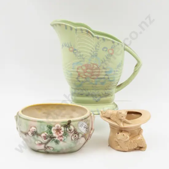 Sylvac Flower Trough Novelty Pot (A/F) with Beswick Jug