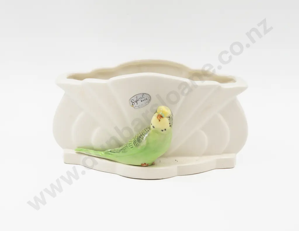 Sylvac Budgie Pattern Flower Trough 24cm L Image 1++