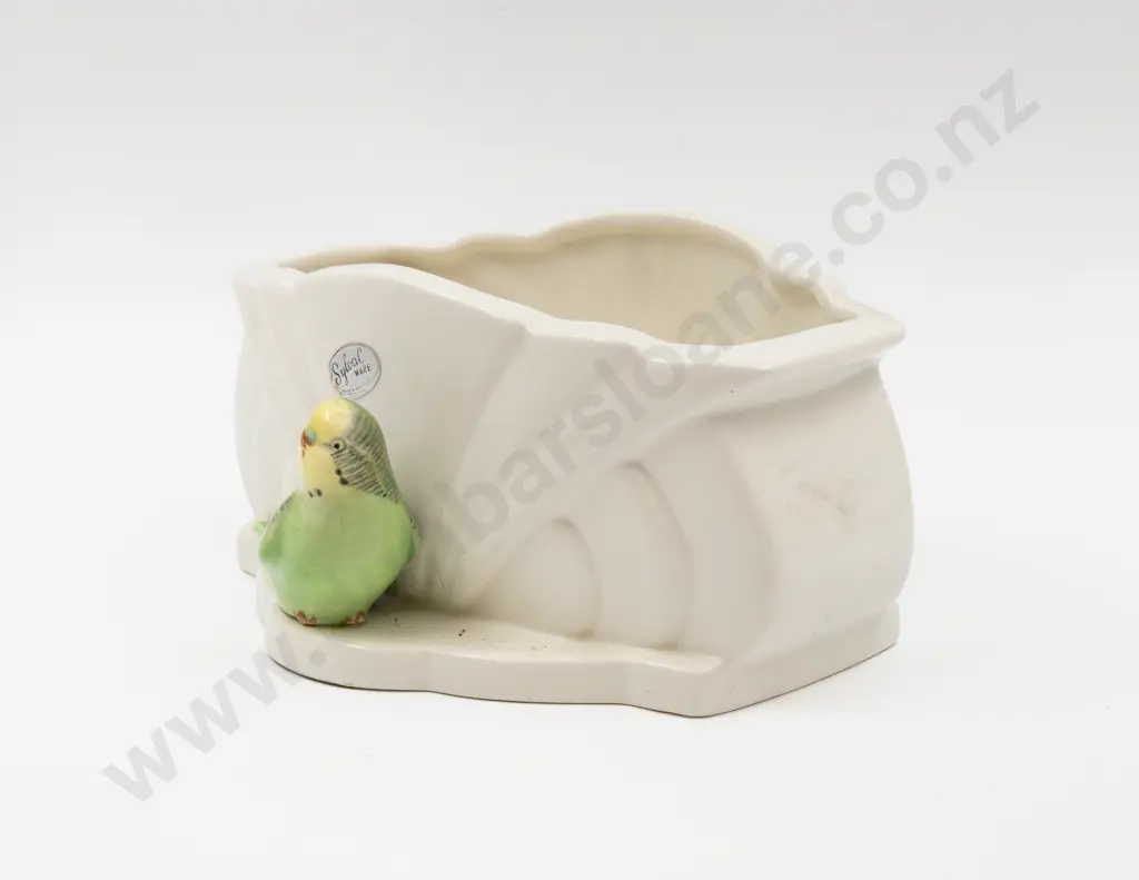 Sylvac Budgie Pattern Flower Trough 24cm L Image 1++