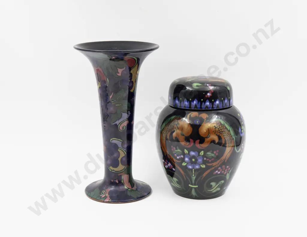 Royal Stanley Ware "Jacobean" Pattern Ginger Jar & Flared Vase 19.5cm H & 25cm H Image 1++