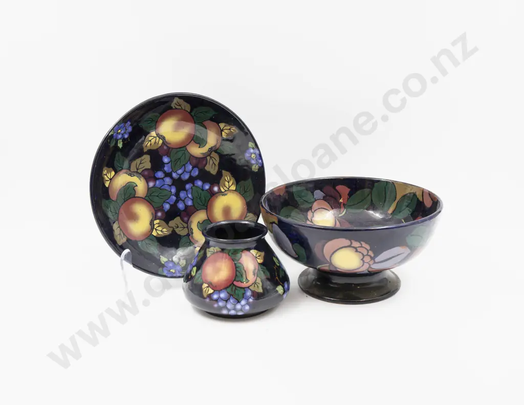 Royal Stanley Ware "Jacobean" Pattern Serving Dish Footed Bowl & Posy Pot 22cm Dia 22cm Dia & 9.5cm H Image 1++