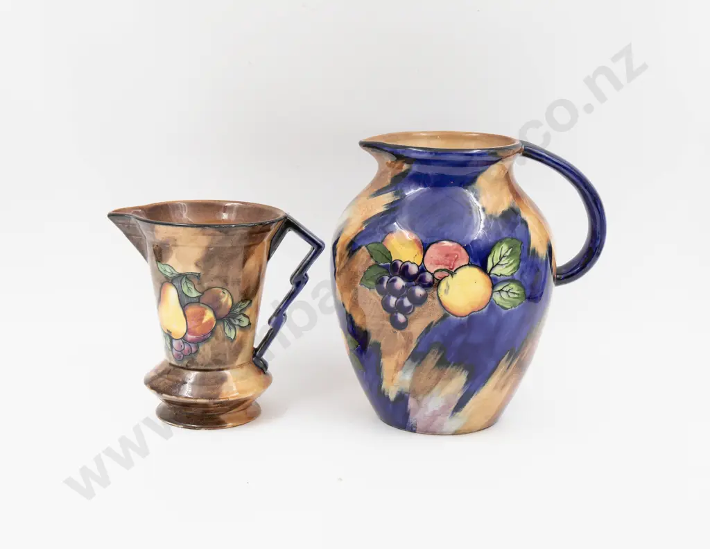 Two H & K Tunstall Hand-Painted Jugs 21.5cm H & 15.5cm H Image 1++
