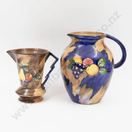 Two H & K Tunstall Hand-Painted Jugs 21.5cm H & 15.5cm H