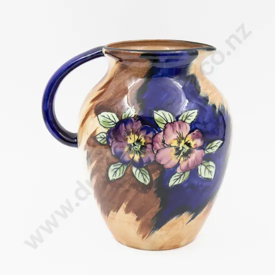 H & K Tunstall "Viola" Pattern Jug 23cm H