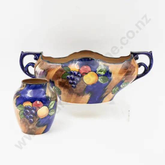 H & K Tunstall "Autumn" Pattern Flower Trough & Vase