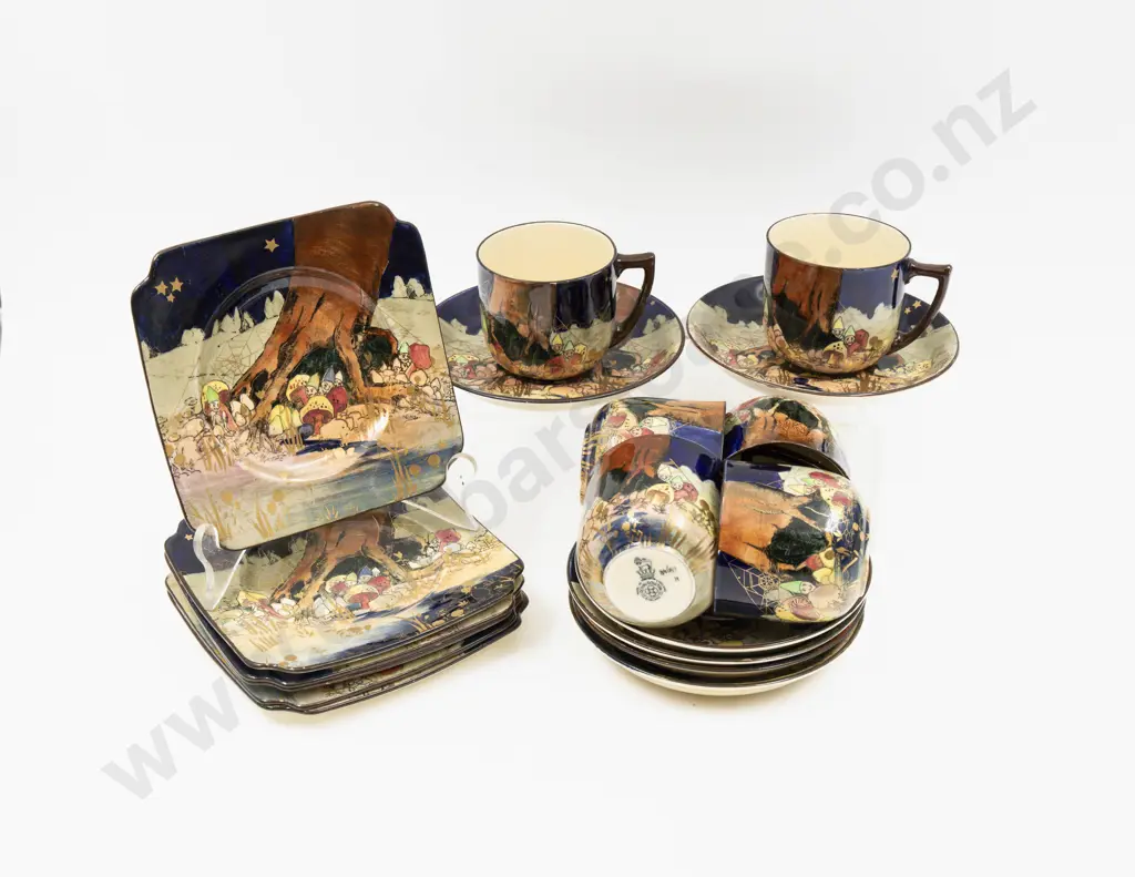 Royal Doulton Pixie Series Six Teacup Saucer & Plates Image 1++