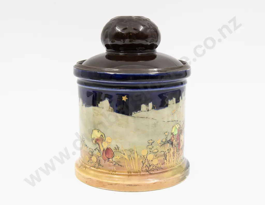 Royal Doulton Pixie Series Tobacco Humidor B&B Plate Two Saucers Image 1++