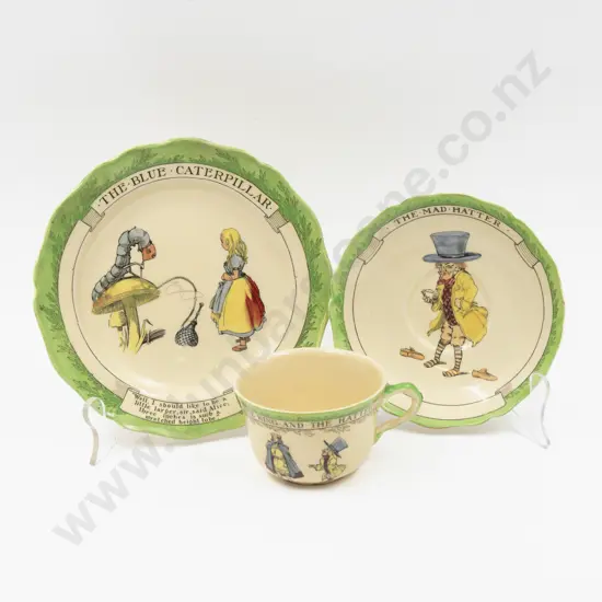 Royal Doulton "Alice in Wonderland" Series Teacup Saucer & Plate