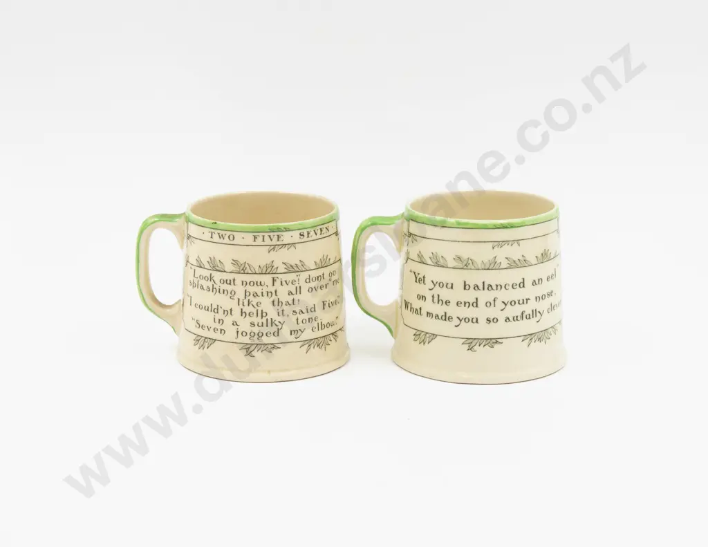 Two Royal Doulton Mugs "Alice in Wonderland" Series & "Father William and the Youth" Series Image 1++