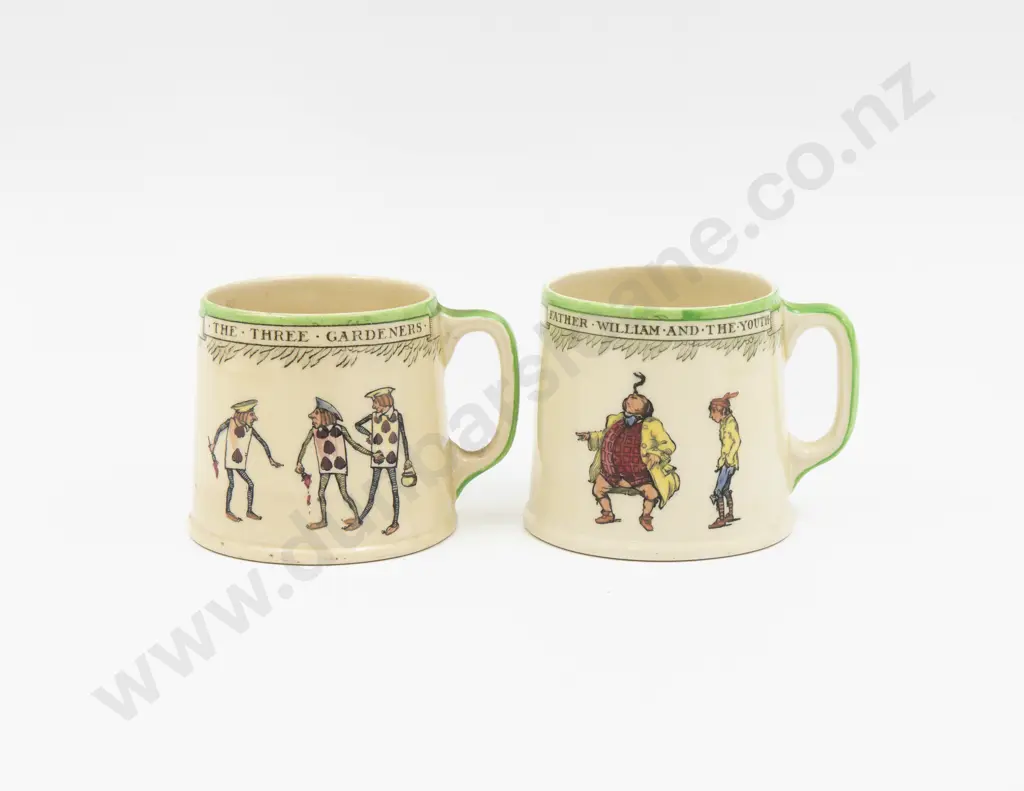 Two Royal Doulton Mugs "Alice in Wonderland" Series & "Father William and the Youth" Series Image 1++