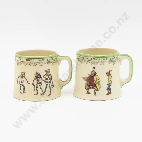 Two Royal Doulton Mugs "Alice in Wonderland" Series & "Father William and the Youth" Series