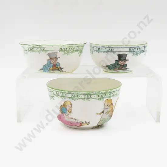 Royal Doulton "Alice in Wonderland" Series Three Various Sugar Basins