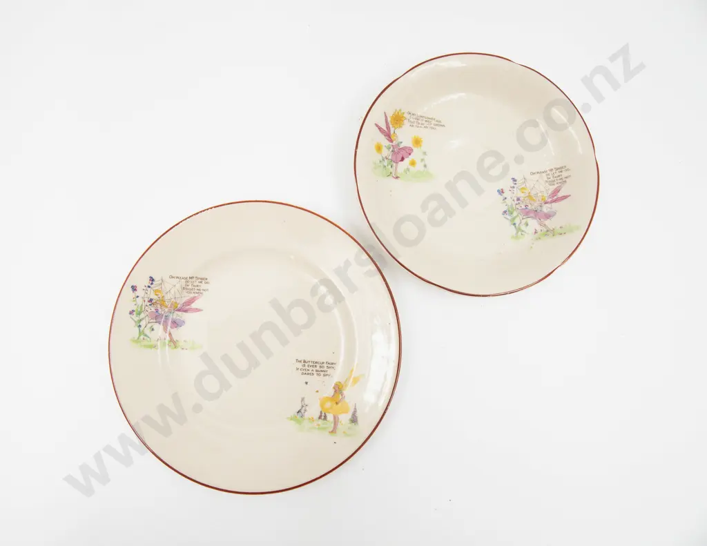 H & K Tunstall Nursery Fairy Pattern Teacup Saucer & Plate Image 1++