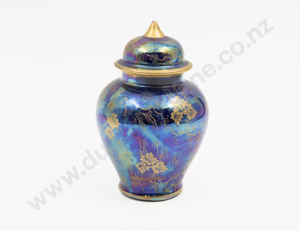 Royal Stafford Titania Ware Lustre Fairy Vase & Cover 15cm H Image 1++