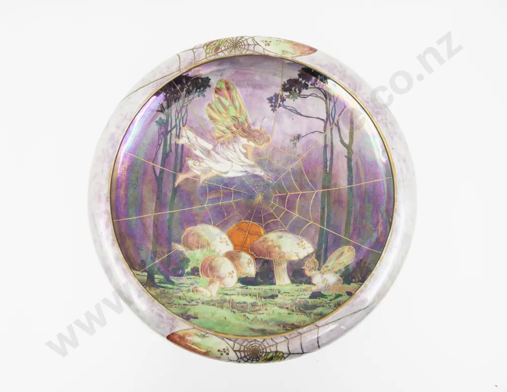 Grimwades Byzanta Ware Fairy Lustre Cobweb Comport 29cm Dia Overall Image 1++