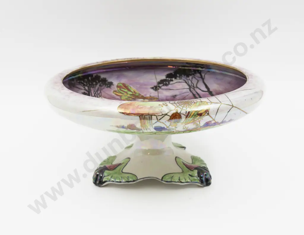 Grimwades Byzanta Ware Fairy Lustre Cobweb Comport 29cm Dia Overall Image 1++