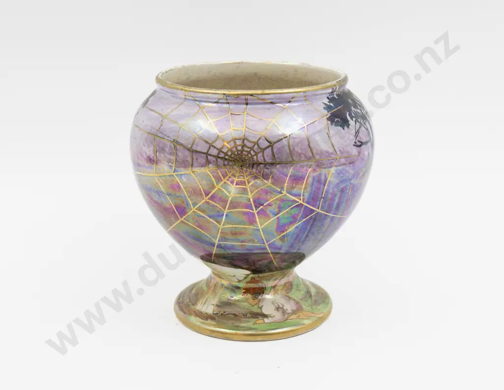 Grimwades Byzanta Ware Fairy Lustre Cobweb Rose Bowl & Teacup & Saucer Image 1++
