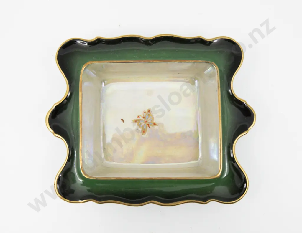 Carlton Ware Spider Web Enamelled Trinket Box Vase & Other Dish Image 1++