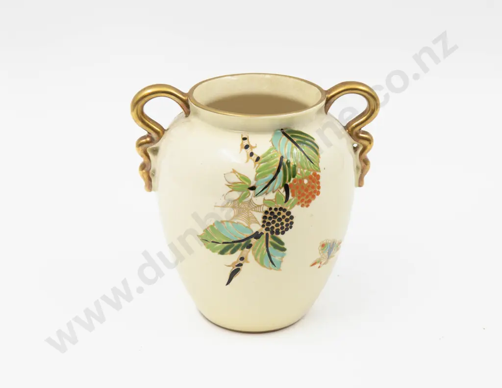 Carlton Ware Spider Web Enamelled Trinket Box Vase & Other Dish Image 1++